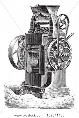 Converter, Ganz system, three cylinders, vintage engraved illustration. Industrial encyclopedia E.-O. Lami - 1875.