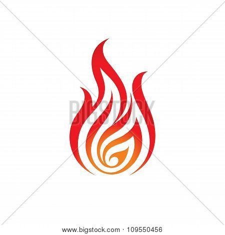 Fire - vector logo concept illustration. Flame logo sign.