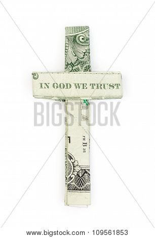 Dollar Origami Cross