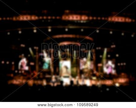 Blurred / Defocussed Abstract Background Of A Concert