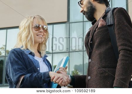 handshake and business agreement