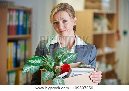 Redundant Businesswoman In Office