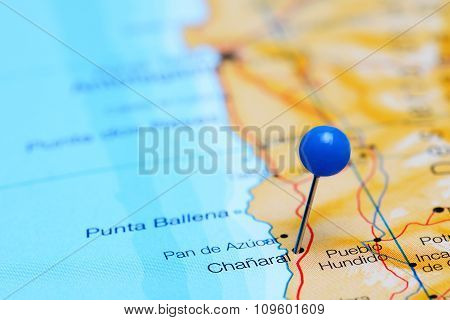 Chanaral pinned on a map of Chile