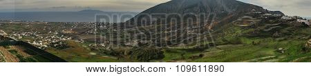 On The Slope Of The Hills, Pyrgos, Santorini, Greece