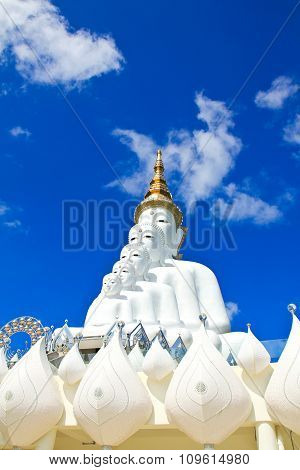 White Buddha Statue At Phasornkaew Temple, Khao Kho Phetchabun, Thailand.