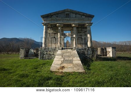 Temple Of Poseidon At Ancient Mantineia, Arcadia, Peloponnese, Greece
