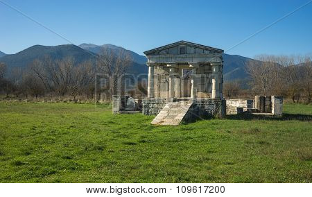 Temple Of Poseidon At Ancient Mantineia, Arcadia, Peloponnese, Greece
