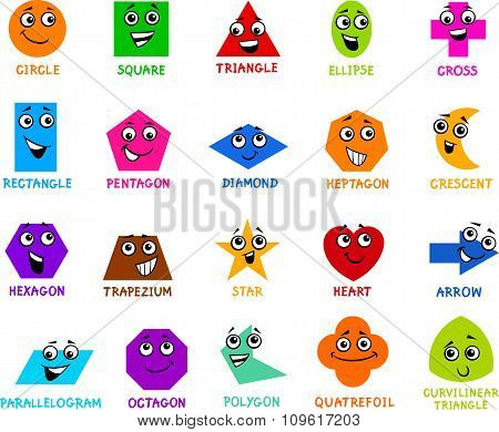 Cartoon Basic Geometric Shapes
