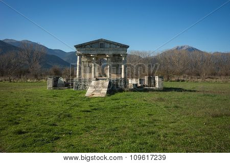 Temple Of Poseidon At Ancient Mantineia, Arcadia, Peloponnese, Greece
