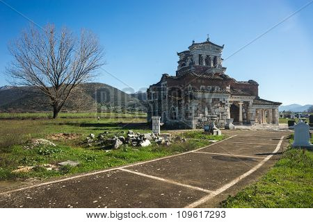 Church At Ancient Mantineia, Arcadia, Peloponnese, Greece