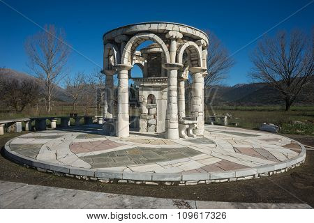 Temple At Ancient Mantineia, Arcadia, Peloponnese, Greece