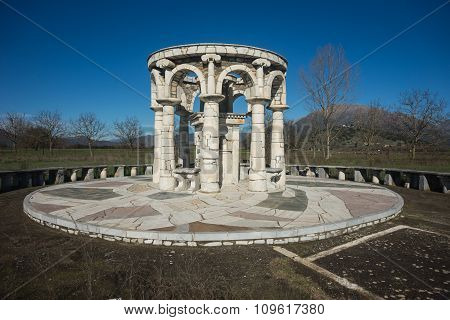 Temple At Ancient Mantineia, Arcadia, Peloponnese, Greece