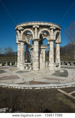 Temple At Ancient Mantineia, Arcadia, Peloponnese, Greece