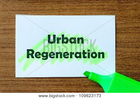 Urban Regeneration Word Hightlighted