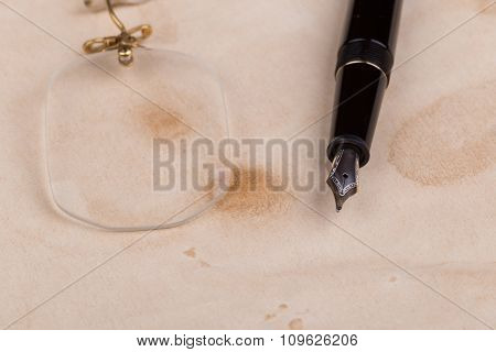 Fountain Pen And Pince-nez