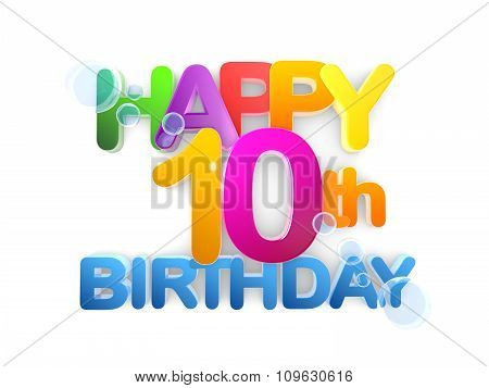 Happy 10Th Birthday Title, Light