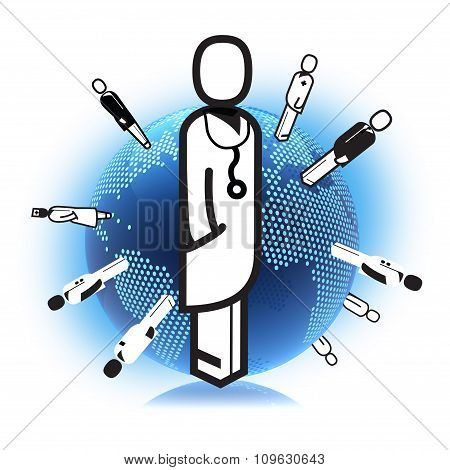 Doc In Front Of Medical Career Network
