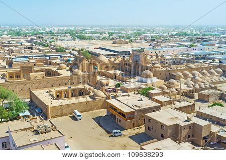 Aerial view on the old Khiva