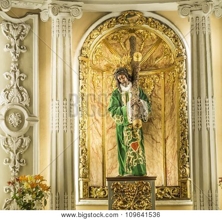 Inside Famous Yanahuara Church  In Arequipa
