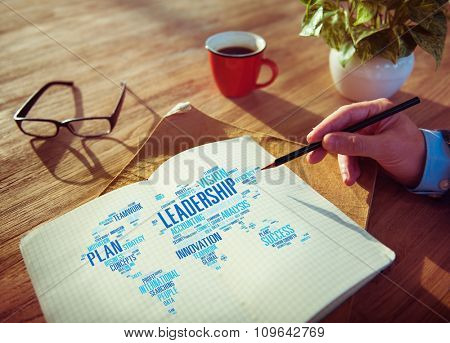 Leadership Boss Management Coach Chief Global Concept