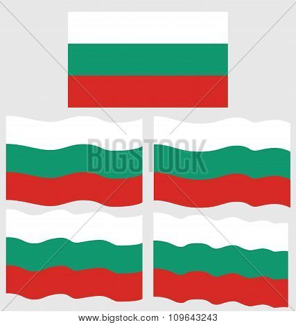 Flat And Waving Flag Of Bulgaria Country