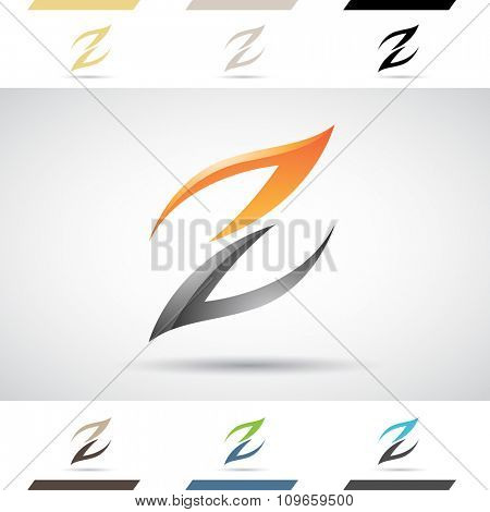 Design Concept of Colorful Stock Icons and Shapes of Letter Z, Vector Illustration 