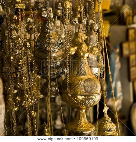 The image of subjects of church utensils