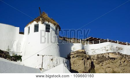 Traditional Greece Village Vlichada On Santorini