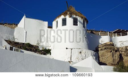 Traditional Greece Village Vlichada On Santorini