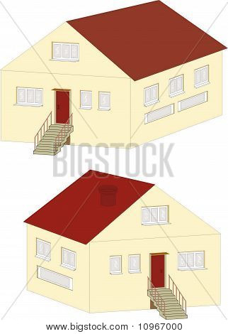 litet hus isolerat
