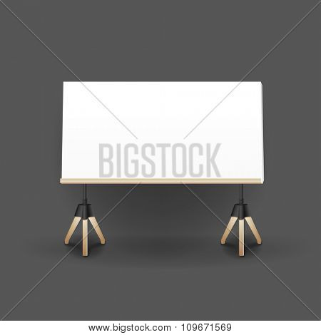 Mockup modern empty frames on wall. Layout template. Realistic vector mockup illustration. 