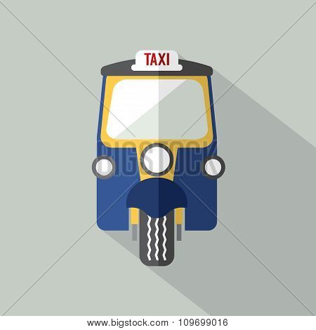 Three Wheelers Taxi Front View.