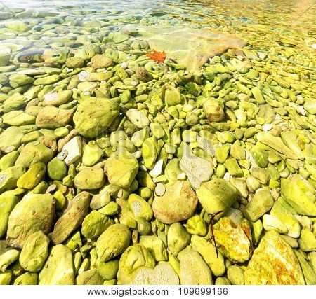 Asia In Thurkey Antalya Lycia Way Water Rocks And Sky Near The Nature