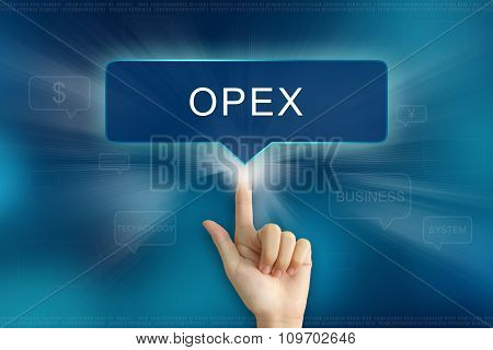 Hand Clicking On Opex Or Operating Expense Button