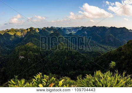 Beautiful Mountain Landscape From The Top.