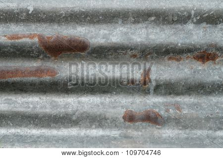 Texture Of A Stained Zinc Fence