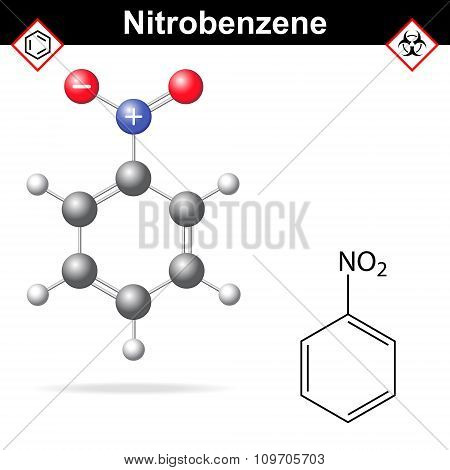 Nitrobenzene Chemical Formula And Model