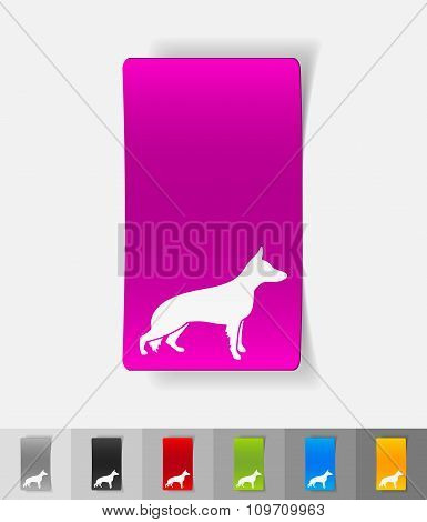 realistic design element. german shepherd