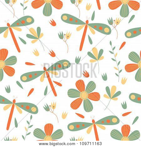 Ornate seamless flower pattern.
