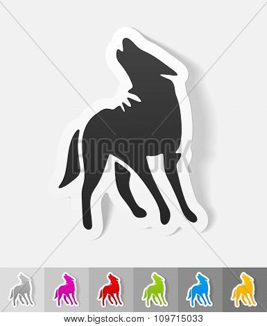 realistic design element. wolf
