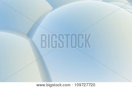 3D Blue Abstract Spheres Background