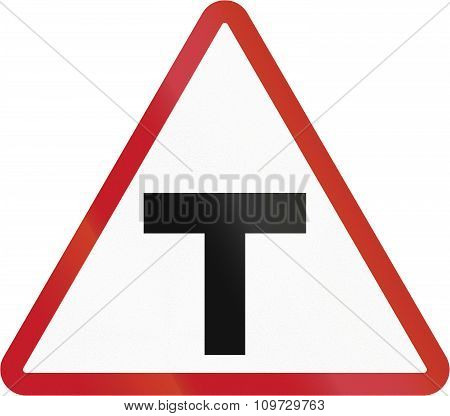 Road Sign In The Philippines - T Junction