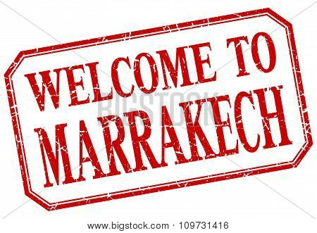 Marrakech - Welcome Red Vintage Isolated Label
