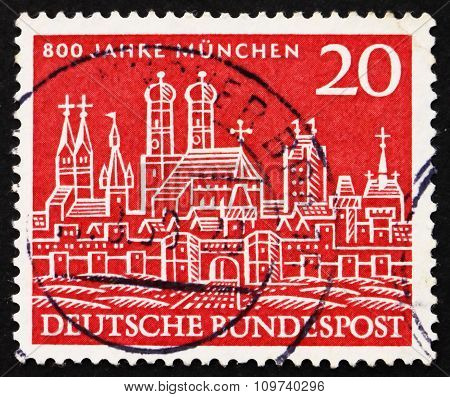 Postage Stamp Germany 1958 View Of Old Munich
