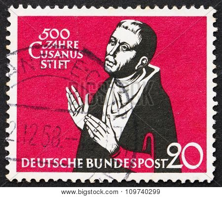 Postage Stamp Germany 1958 Nicolaus Cusanus