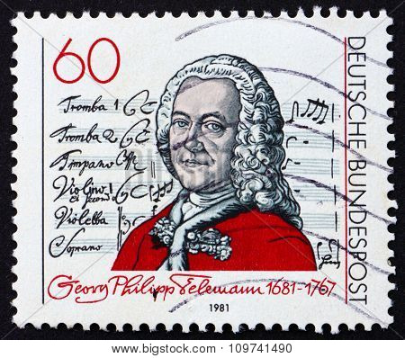 Postage Stamp Germany 1981 Georg Telemann, Composer