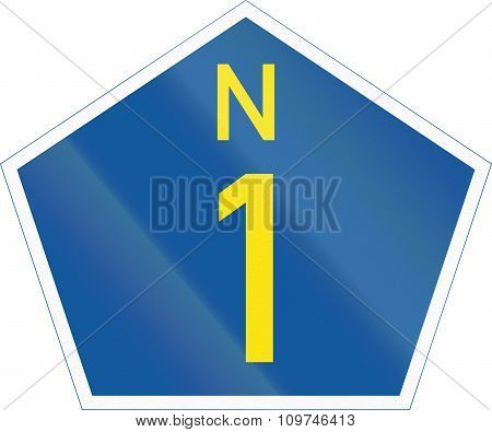 South Africa National Route Sign - N1