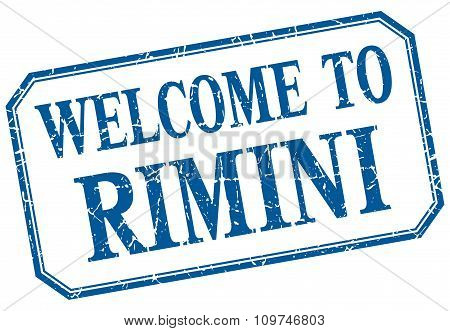 Rimini - Welcome Blue Vintage Isolated Label