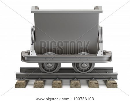 Empty mining cart