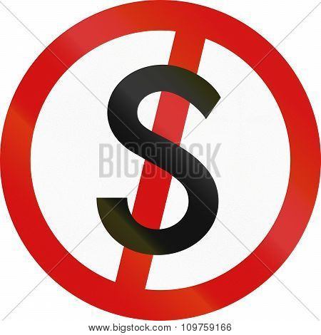 Regulary No Stopping Sign In South Africa